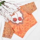 Peach floral design with highlight
