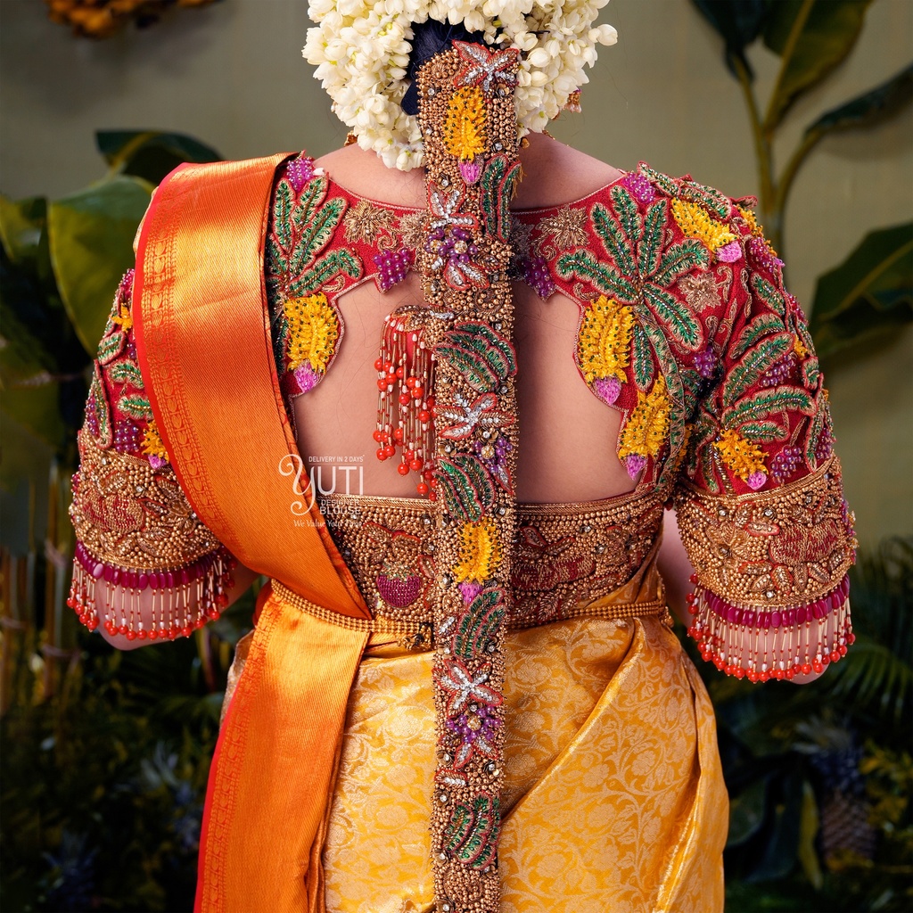 3D Vazhaimaram Bridal Blouse