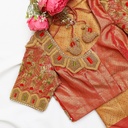 Red Parrot embossed bridal blouse