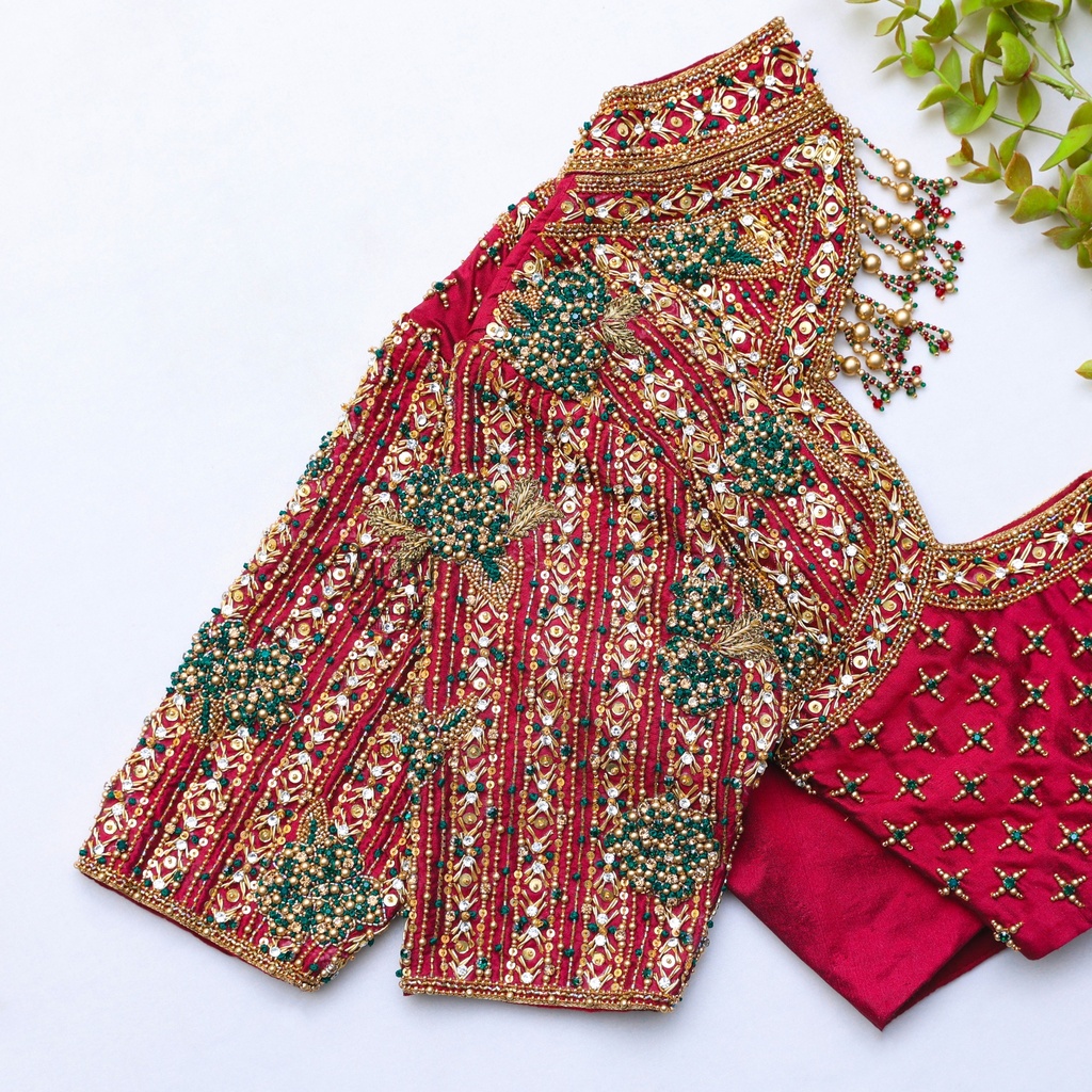 Maroon Bridal Blouse
