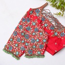 Red Floral Design Blouse