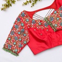 Red Floral Design Blouse