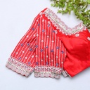 Red And Silver Bridal Blouse