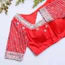 Red And Silver Bridal Blouse