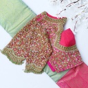 Pink Mini Floral Bridal Blouse