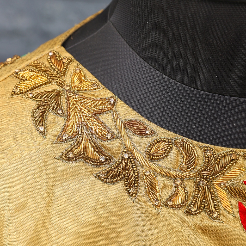 Golden Aari Bridal Blouse