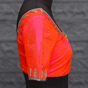 Pink and Orange combination aari work blouse || SIZE 32(adjustable up to 28- 34)