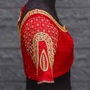 Aari Work Blouse Designs in Orangish Red SIZE 40 (adjustable up to 36 - 42)