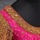 Pink and Orange combination aari work blouse || SIZE 34(adjustable up to 30- 36)