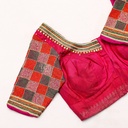 Pink With Pattern Combination Blouse Design | SIZE 34 (adjustable up to 30 - 36)