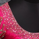 Pink Pattern Aari Work Bridal Blouse Design | SIZE 38 (adjustable up to 34 - 40)Tassels Not includes.