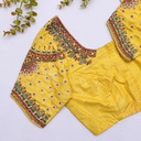 Golden Yellow Aari Bridal Blouse| SIZE 32(adjustable up to 28 - 34)