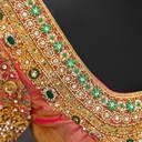 Orange-colored masterpiece of bridal blouse