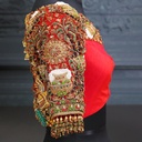 3D Pongal theme embroidery bridal blouses