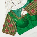 Traditional Green Pallakku Bridal Blouse