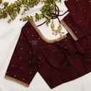 Dark Sienna Embroidery Blouse