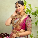 Perfect open neck pink embroidery bridal blouse