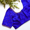 Channeling royal vibes in this stunning royal blue embroidery blouse