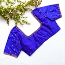 Channeling royal vibes in this stunning royal blue embroidery blouse