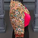 The allure of peacock-inspired embroidery on our elegant bridal blouse