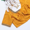 Bright and bold Fuel Yellow Embroidery Blouse:
