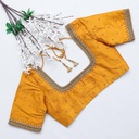 Bright and bold Fuel Yellow Embroidery Blouse: