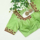 Stunning green color embroidery blouses