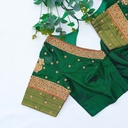 Our exquisite green color embroidery blouses