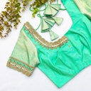 The perfect green embroidery bridal blouse