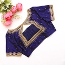 Dark Slate Blue embroidery blouse