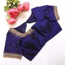 Dark Slate Blue embroidery blouse