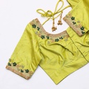 Beautiful green color embroidery bridal blouses