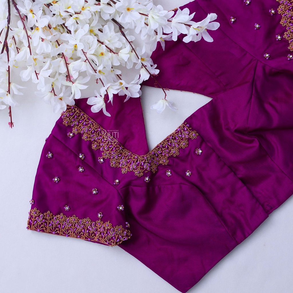 Rich Purple Bridal Blouse