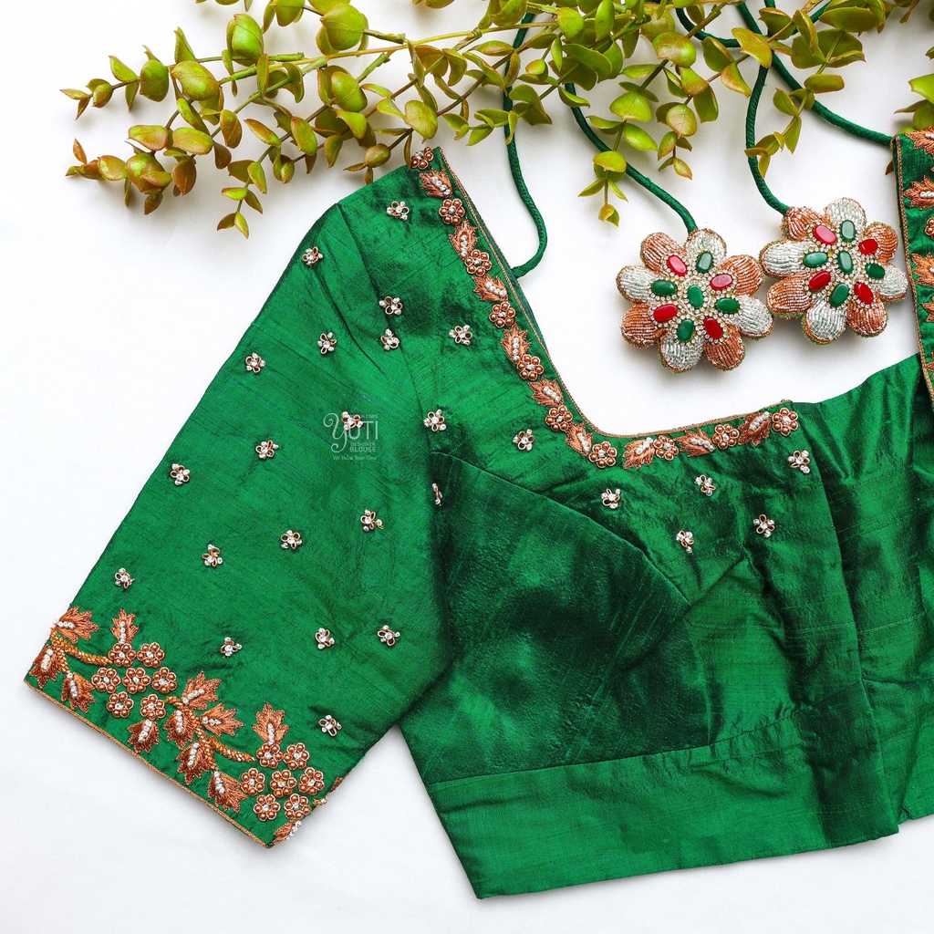 The stunning Irish Green Bridal Blouse