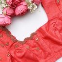The epitome of elegance with our Sunset Orange Bridal Blouse