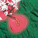 Green floral bridal blouse