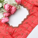 The epitome of elegance with our Sunset Orange Bridal Blouse