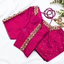 This Debian Red bridal blouse is pure perfection!