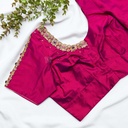 This Debian Red bridal blouse is pure perfection!