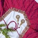 This Debian Red bridal blouse is pure perfection!