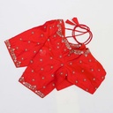 Elegant and sophisticated I feel in my new Ruby Red Aari Blouse.