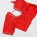 Elegant and sophisticated I feel in my new Ruby Red Aari Blouse.
