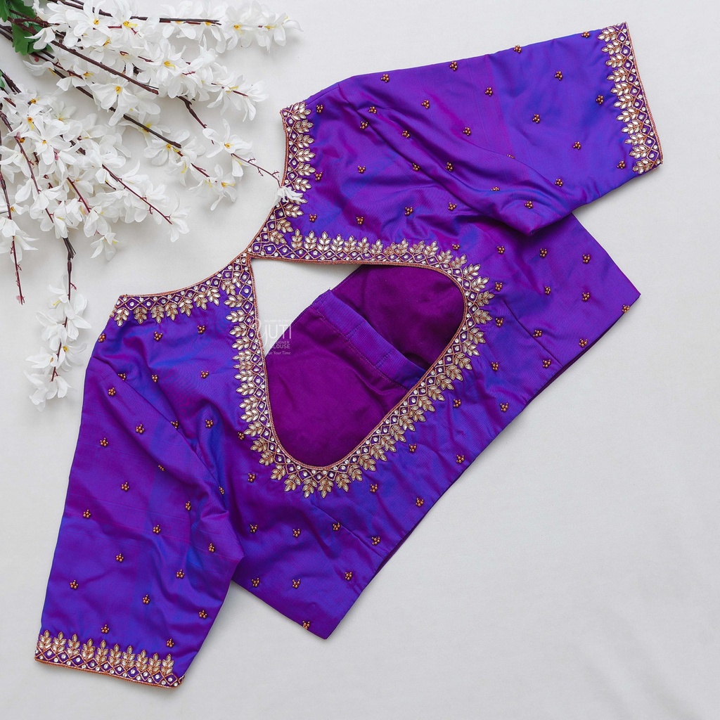 Introducing the Purple Monster hand embroidery blouse