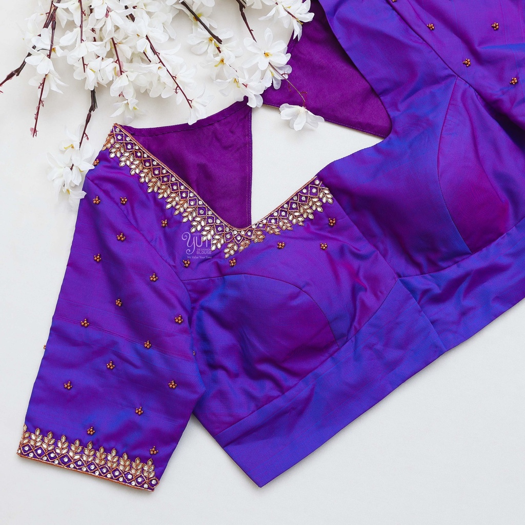 Introducing the Purple Monster hand embroidery blouse