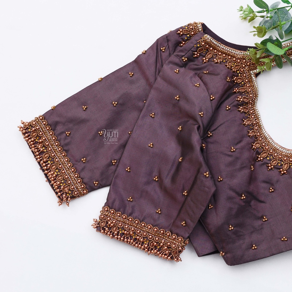 Feeling like royalty in my new purple attire! The Twilight Lavender Bridal Blouse: