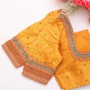 The allure of yellow color bridal embroidery blouses