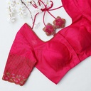 The beauty of red bridal blouses with intricate embroidery work