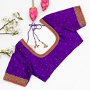 Purple simple floral blouse