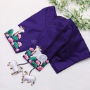 Dark blue bridal blouses featuring stunning cow hand embroidery design.