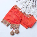 Stunning orange color embroidery bridal blouses